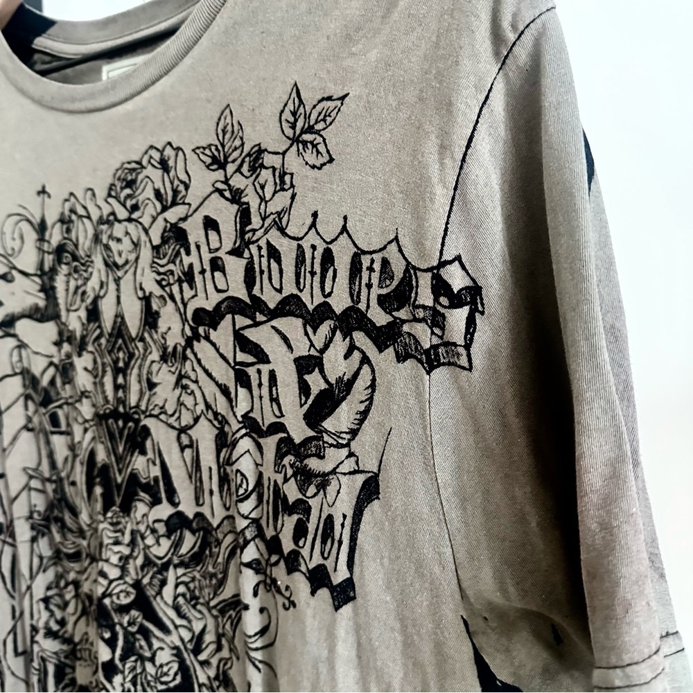 Buffalo David Bitton Gray Short Sleeve Vintage Tee Men’s Large - Picture 3 of 6